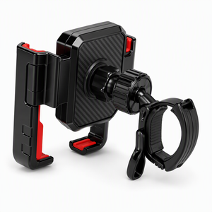 Dudukan Ponsel Sepeda dengan C-Clamp untuk Stang, Penyangga Sepeda Motor Semi-Terbuka untuk Sepeda Gunung E-<span class=keywords><strong>Bike</strong></span>, Serat Karbon JG-396A4 - Product Image 2