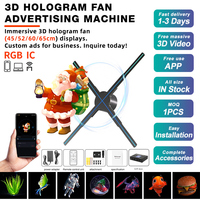 Ventilador LED con Holograma 3D de 45, 52, 60 y 65 cm, Equipo de Publicidad Interior, Proyector de Anuncios, Reproductor OEM
