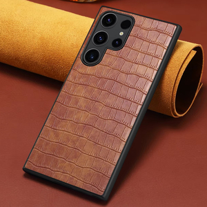 Étui <span class=keywords><strong>de</strong></span> téléphone pour Samsung Galaxy S26 Ultra, motif à carreaux, finition mate, aspect cuir <span class=keywords><strong>de</strong></span> luxe, compatible S25 Plus S24 S23 - Product Image 1
