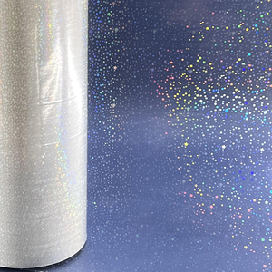 Pellicola Olografica Super Adesiva a Cinque Stelle per Laminazione a Freddo, Rotoli con Motivo a Stelle per Stampa, Imballaggio/Cartoni per Prodotti/Scatole Rigide - Product Image 4