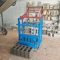Machine manuelle simple pour la fabrication de briques en ciment, moulage unique de briques creuses et pleines, faible investissement, multifonctionnelle, sans connexion électrique