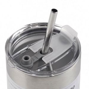 แก้วกาแฟแบบพกพา สแตนเลสสองชั้น คุณภาพสูง แบบกำหนดเองได้ ใช้ซ้ำได้ พร้อมหลอด - Product Image 4