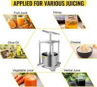 Fruit Cider Grinder 3L/6L Roestvrijstalen Vaten Handmatige Persmachine Sapbereiding Wijnpers Sinaasappel Groenten Hoge Stijfheid