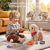 Jouet en peluche pour enfants Tumama, chiot Golden Retriever, animal de compagnie électronique interactif, chien qui marche avec télécommande, chien qui aboie et qui marche