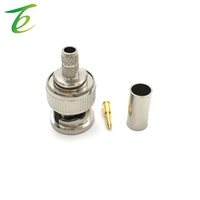 Connecteur RF coaxial BNC-J-3 à sertir pour câble de transmission vidéo RG58 50-3