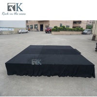 Scène portable en contreplaqué avec podium en alliage d'aluminium pour théâtre, chorale, spectacle, mariage