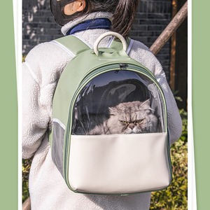 Factory direct supply of high-quality, transparent <b>cat</b> <b>backpacks</b> for outings, perfect for <b>cats</b> and dogs. - Product Image 2