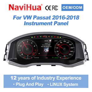 Navihua Nouveau pour Volkswagen Passat 2016-2018, tableau de bord numérique de voiture, compteur de vitesse automatique, système Linux, Carplay, écran LCD, panneau d'instruments Ghost - Product Image 1