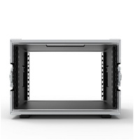 Boîtes de transport de luxe portables en aluminium noir de haute qualité pour amplificateur 4U