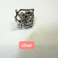 Mini Musical Instrument Crystal Rhinestone Brooch Guitar Violin Music Note Lapel Pin Suit Badge Gift