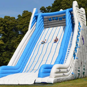 Açık dev uzun şişme havuz kaydırağı büyük şişme 3 Lane yetişkinler ve çocuklar için şişme slayt - Product Image 4