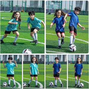 Ensemble de maillots de football pour enfants, été, séchage rapide, impression par sublimation, col rond, coupe classique, vêtements de sport pour garçons - Product Image 3