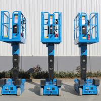Plateforme de travail en hauteur à élévateur vertical, nacelle élévatrice automotrice à mât unique, échafaudage, élévateur de personnel en acier inoxydable électrique 10m