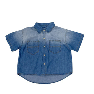 Nouveau T-shirt Polo d'été pour <span class=keywords><strong>garçon</strong></span>, style japonais, en jean à manches courtes, version coréenne, avec col à revers - Product Image 2