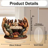 Nouveau acrylique éclectique religieux dernier souper décor à la maison pour salon étude bureau Design personnalisé ornements de bureau cadeau