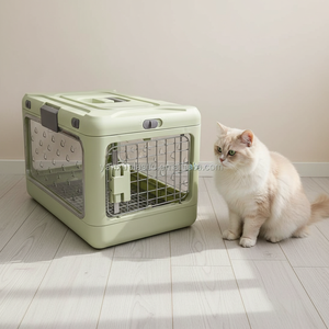Jaula de Viaje <span class=keywords><strong>Plegable</strong></span> para Mascotas, Ahorra Espacio, con Múltiples Puertas y Ventilación, Transportín <span class=keywords><strong>Plegable</strong></span> para Perros y Gatos, para Transporte al Aire Libre - Product Image 6