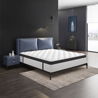 Meubles de chambre à coucher d'hôtel modernes d'usine, lit de rêve, matelas roulé, mousse à mémoire de forme en gel de 14 pouces, ressort ensaché, mousse de polyuréthane