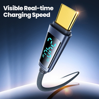Cable USB C Toocki de 240W con Carga Rápida PD y Pantalla Digital, Cable de Carga Tipo C a Tipo C con Indicador de Energía en Tiempo Real para Teléfono y Portátil