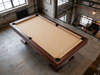 Mesa de Billar de Lujo Personalizable de 7 y 8 Pies con Bolsillos de Cuero Genuino, Cojín de Pizarra y Estructura de Madera Sólida