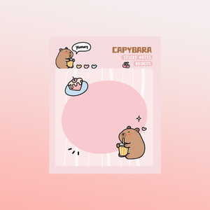 Note adesive della serie Capibara <span class=keywords><strong>e</strong></span> Post Note promozionali con Logo personalizzato serie di colori Note autoadesive facili Post Memo pad - Product Image 4