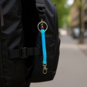 Portachiavi con Molla 11cm Blu Reale Codice 32951 - Product Image 3