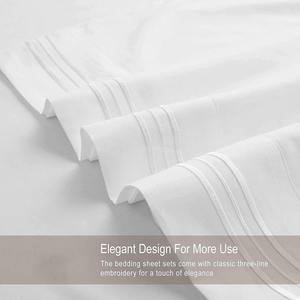 Vente directe d'usine ensemble <span class=keywords><strong>de</strong></span> literie respirant 100% coton ensembles <span class=keywords><strong>de</strong></span> draps ajustés housse <span class=keywords><strong>de</strong></span> <span class=keywords><strong>couette</strong></span> avec taie d'oreiller - Product Image 3