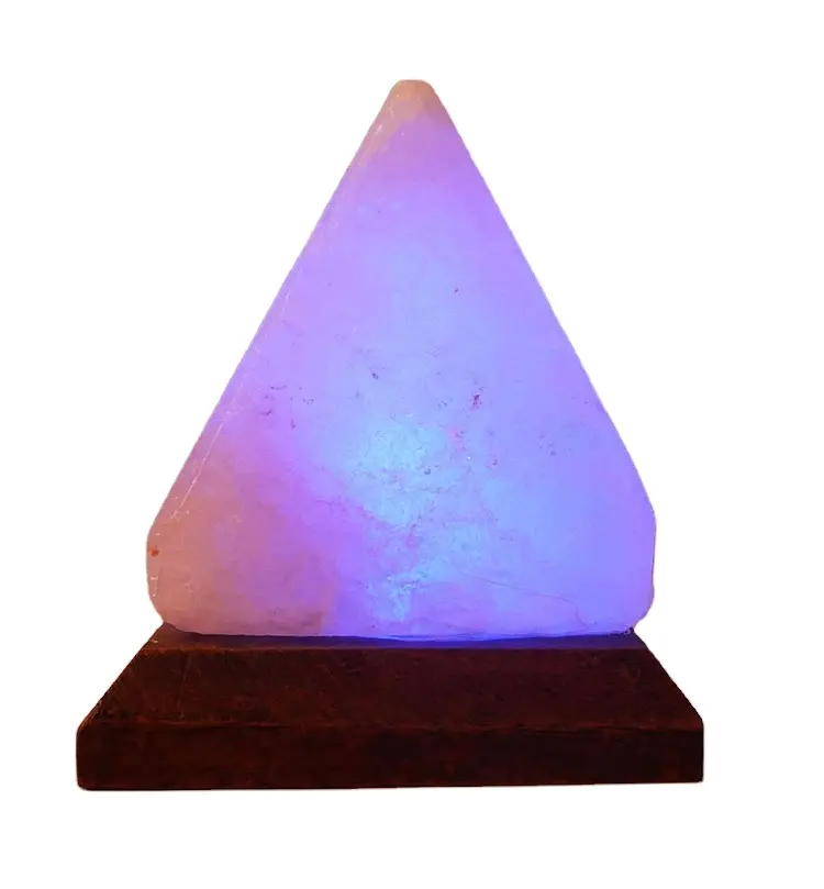 USB Himalayan Salt Lamp Night Light with Color Changing Pyramid Design