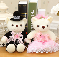 2 pièces/lot, ours en peluche pour couple en vrac, jouets en peluche mignons pour les amoureux, ours en peluche pour mariage