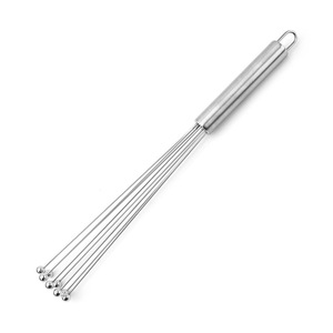 Batidor de Huevos de Acero Inoxidable con Bola de Acero, Dispositivo para Batir Crema, Batidor de Huevos de Acero Inoxidable con Bola de Vidrio de 8 Líneas - Product Image 3