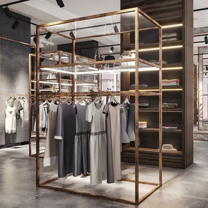 Set Espositivo per <span class=keywords><strong>Boutique</strong></span> di Moda, Scaffale Appendiabiti, Espositore per Negozi al Dettaglio - Product Image 1