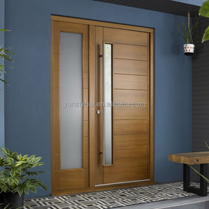 Popolare Porta d'Ingresso in Legno Massiccio Stile Americano Moderno per Entrata Principale - Product Image 6