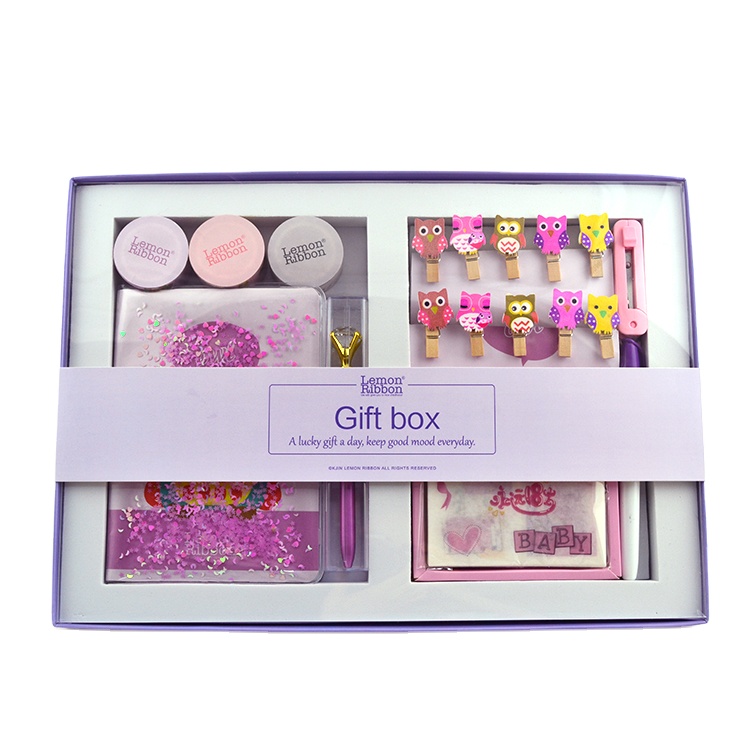 Набор канцелярских принадлежностей, включая блокнот/стикер/шариковую ручку/деревянный зажим для записей для офиса