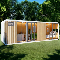 Casa Prefabricada Económica y Moderna Tipo Cabaña Apple, Hotel Móvil en Contenedor, Oficina con Baño, Sala de Estar, Diseño Moderno y Ecológico