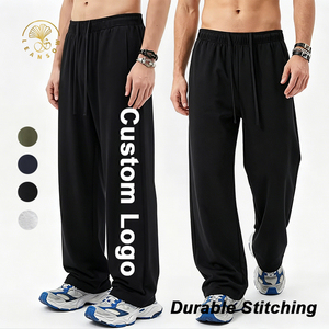 Pantaloni da <span class=keywords><strong>Uomo</strong></span> Oversize in Cotone Stile Streetwear, Vestibilità Ampia, Personalizzabili, per Golf, Estivi, Jogger, Designer, da Ufficio - Product Image 1