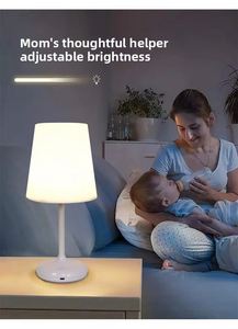 Modern Simple Battery <b>Wireless</b> LED <b>Table</b> <b>Lamp</b> Eco-Friendly Eye-Caring Touch Remote Control 10-Level Brightness Bedroom Dormitory - Product Image 5