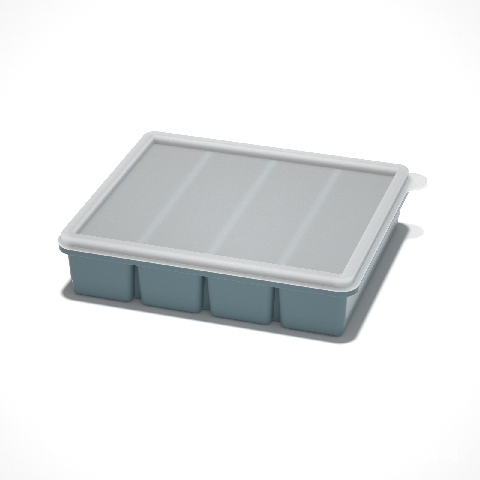 Moule à 4 bandes, silicone épaissi gris bleu platine.