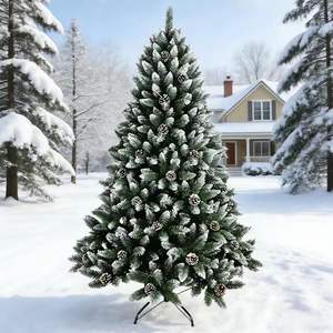 Arbre de Noël en PVC de haute qualité, décoré de cônes rouges pointus, simulation de <span class=keywords><strong>sapin</strong></span> de Noël, hauteur <span class=keywords><strong>180</strong></span> cm - Product Image 6