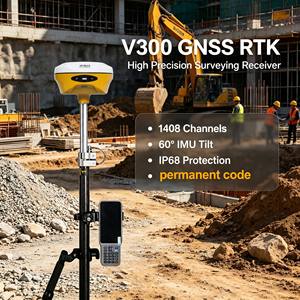 Hi Target V300 Rtk Gps Gnss ความแม่นยำสูง 1408 ช่องสัญญาณ Gps Gnss Rtk V500 V200 VRKT2 โค้ดแบบไม่มีข้อผิดพลาด - Product Image 4