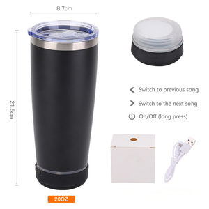 Haute qualité Smart 20oz en acier inoxydable gobelet Bluetooth lumière haut-parleur parlant bouteille d'eau bière tasse sans fil fête verres - Product Image 6