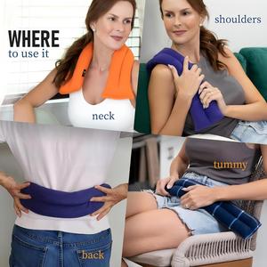 Custom Microwave Heating Pad for Neck and Shoulders lbs Hot Cold Therapy Wrap Neck Warmer Blue - Product Image 2