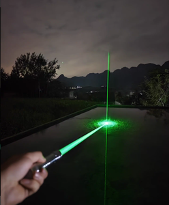 Lampe torche <span class=keywords><strong>laser</strong></span> verte professionnelle 1W 520nm [Puissance réelle vérifiée] 5 modes Acier inoxydable Étanche Adaptateur 3 broches Faisceau - Product Image 2