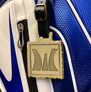 Etiqueta de Bolsa con Logotipo Personalizado, Etiqueta de Bolsa de <span class=keywords><strong>Golf</strong></span> de Aleación de Zinc, Forma Redonda, Esmalte Suave, Borde Metálico Plateado Martillado - Product Image 4