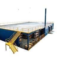 HONGXIN Étagère de mezzanine robuste personnalisable à 2-3 niveaux, sans boulons, à rivets, en acier laminé à froid, finition thermolaquée, anti-corrosion
