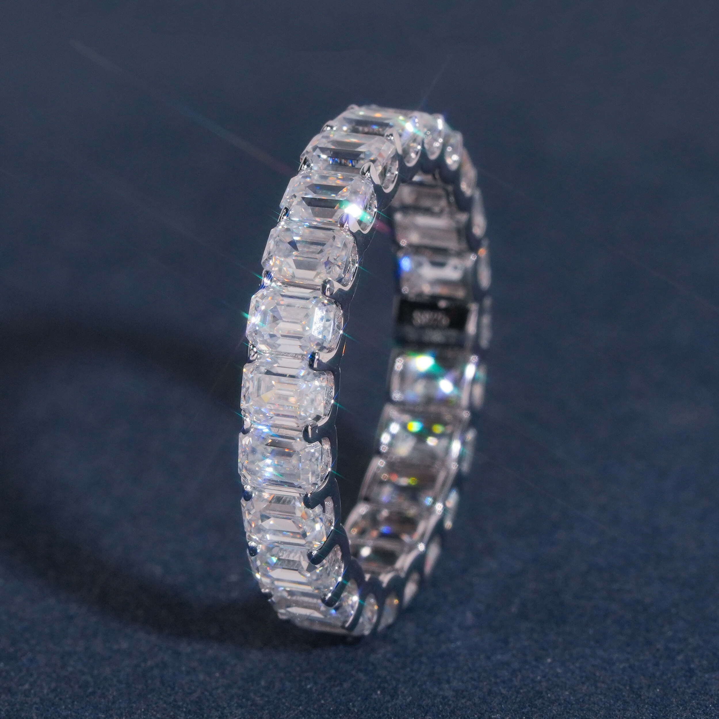 White moissnaite --silver color