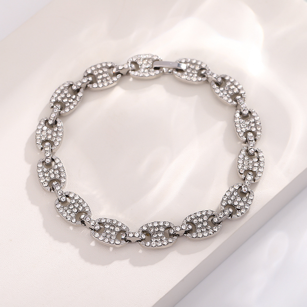 Silver with diamonds