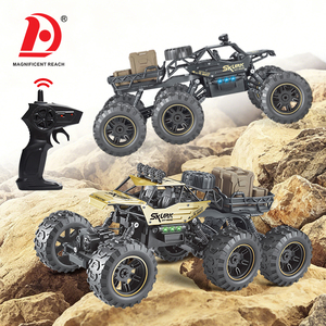 Voiture <span class=keywords><strong>RC</strong></span> tout-terrain 6 roues motrices 2,4 GHz, camion d'escalade télécommandé, carrosserie en alliage, gros pneus, véhicule électrique jouet - Product Image 1