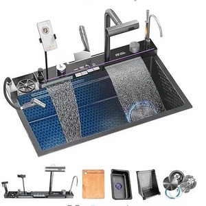 <span class=keywords><strong>2025</strong></span> thiết kế mới hiển thị kỹ thuật số LED thác nước bồn rửa nhà bếp đa chức năng Bồn Rửa Nhà Bếp 304 thép không gỉ Bồn Rửa Nhà Bếp đặt - Product Image 4