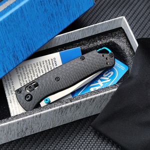BM-MINI BUGOUT 533-3 Carbon Fiber Pocket Knife Outdoor Survival Hunting <b>Multi</b> Purpose <b>Camping</b> <b>Tool</b> Portable Daily Folding Knife - Product Image 4