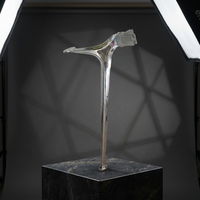 Fabricant le plus fiable, dernier produit 2026, table à manger de luxe carrée avec plateau en verre et base en métal, bases pour plateaux en verre