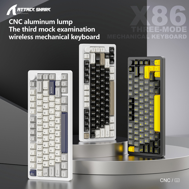 X86 Mechanical Keyboard Finished Aluminum Tuotuo RGB Wireless Bluetooth the Third Mock Examination Gasket Structure Keyboard